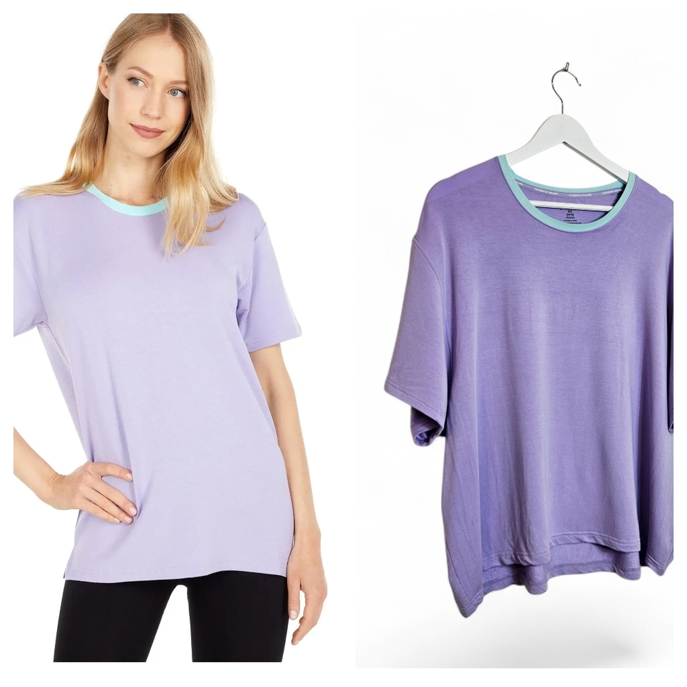 Jambys JamTee Size 3XL MicroModal French Terry Lounge Shirt Lavender Mint Unisex